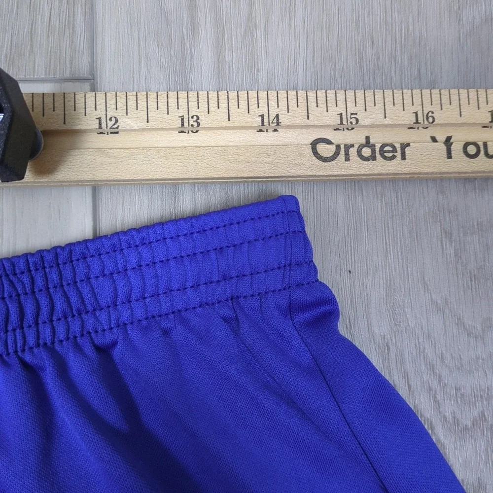 Nike Team Running Shorts Mens Large Blue White Swoosh Logo Y2K